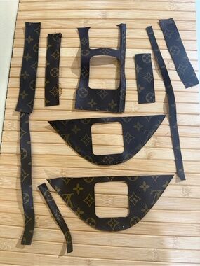 Authentic Louis Vuitton Monogram project Cut pieces Leather 10 piece